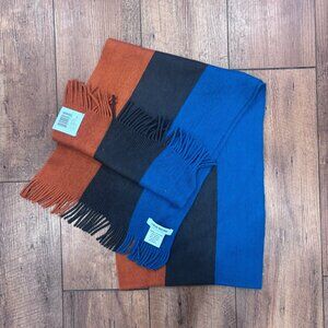 Gene Meyer Scarf One Size Copper Leaf  Wool Blend Colorblock Elegant Vine M5CB02